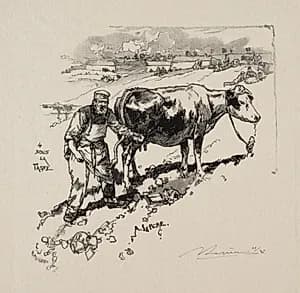 Le marchand de lait by Auguste Louis Lepère (French, 1849–1918)