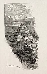 Le Marché aux Pommes by Auguste Louis Lepère (French, 1849–1918)