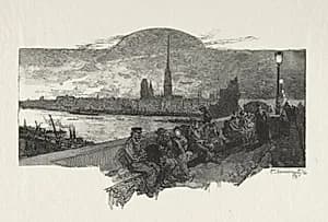 Le Pont de Pierres by Auguste Louis Lepère (French, 1849–1918)