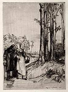 Le Promenade du convalescent by Alphonse Legros (French, 1837–1911)