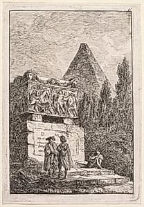 Le Sarcophage by Hubert Robert (French, 1733–1808)