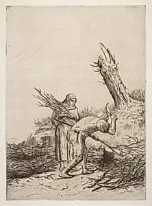 Les faiseurs de fagots by Alphonse Legros (French, 1837–1911)