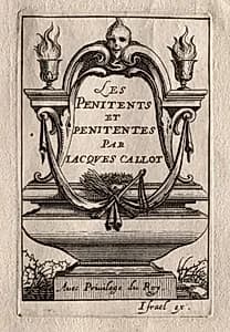 Les Penitents:  Frontispiece by Abraham Bosse (French, 1602–1676)