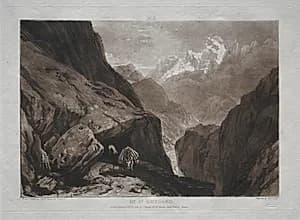 Liber Studiorum:  Mt. St. Gothard by Joseph Mallord William Turner (British, 1775–1851)