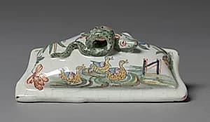 Lid from Writing Stand by Sinceny Factory (French)