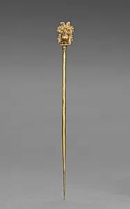 Lime Dipper or Pin with Owl by Unknown Artist