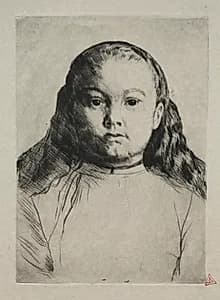 Little Marie by Alphonse Legros (French, 1837–1911)