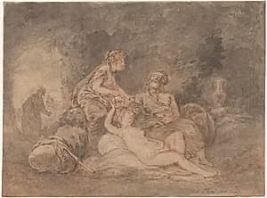 Lot and His Daughters by Antoine Pesne (French, 1683–1757)