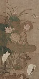 Lotuses, Insects, and Birds by Unknown Artist