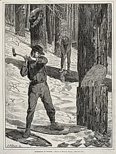Lumbering in Winter by Winslow Homer (American, 1836–1910)