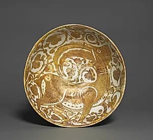 Luster Bowl with Ibex by Unknown Artist