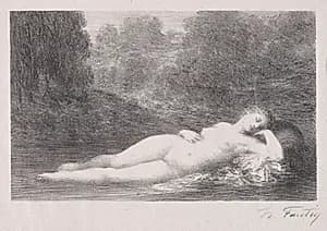 Lying in the Water by Henri Fantin-Latour (French, 1836–1904)