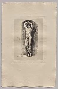 Male Académie by Nicolas-François Chifflart (French, 1825–1901)
