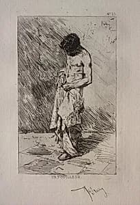 Man Searching for Fleas by Mariano Fortuny (Spanish, 1838–1874)