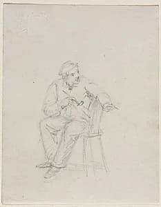 Man Smoking a Pipe by William Sidney Mount (American, 1807–1868)