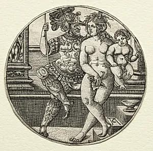 Mars, Venus, and Cupid by Allaert Claesz (Netherlandish, active 1508–1534)