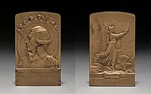 Medal: Lafayette  by Jules Edouard Roiné (French, 1857–1916)