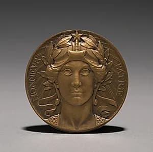 Medal (obverse) by Auguste Dujardin (French, 1847–1918)