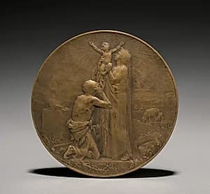 Medal (obverse) by Jules Dupré (French, 1811–1889)