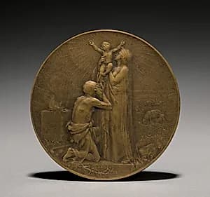 Medal (obverse) by Jules Dupré (French, 1811–1889)