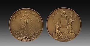 Medallion by Henri Emile Allouard (French, 1844–1929)