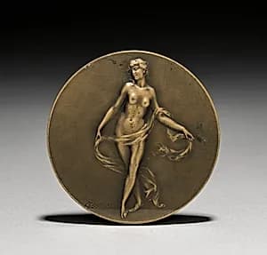 Medallion, "Dancing Nude" by Unknown Artist