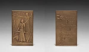 Medallion: Jeanne d'Arc by Daniel Dupuis (French, 1819–1899)