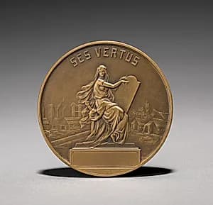 Medallion (reverse) by Henri Emile Allouard (French, 1844–1929)