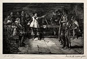 Miles Standish's Challenge by Frank H. Wellington (American, 1858–1911)