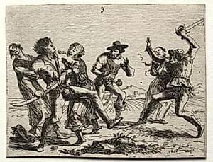 Military Subjects:  A Quarrel by Hans Ulrich Franckh (German, 1603–1680)