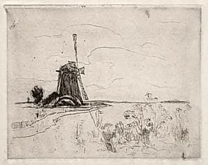 Mill and Weeds, Holland by John Henry Twachtman (American, 1853–1902)
