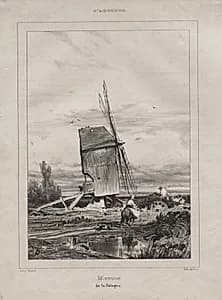 Mill in the Sologne, France by Jules Dupré (French, 1811–1889)