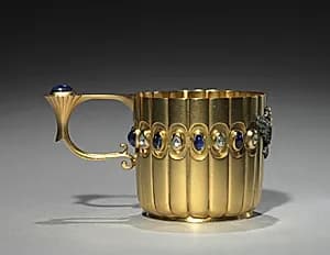 Miniature Cup (Kovsh) by House of Fabergé (Russian, 1842–1918)