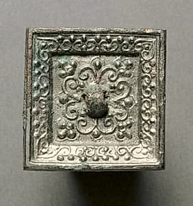 Miniature Square Mirror by Unknown Artist