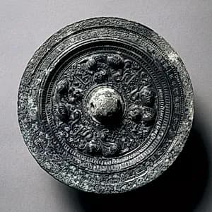 Mirror with Four Bixie by Unknown Artist