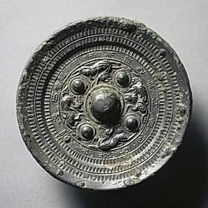 Mirror with Four Qilin by Unknown Artist