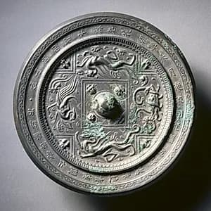 Mirror with Four Spirits by Unknown Artist