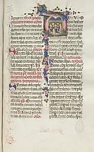 Missale: Fol. 214: Pentecost by Bartolommeo Caporali (Italian, c. 1420–1503)