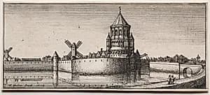 Moated Town Gate by Wenceslaus Hollar (Bohemian, 1607–1677)