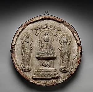 Monju Triad (obverse) by Unknown Artist