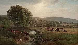 Morning in New England by James McDougal Hart (American, 1828–1901)
