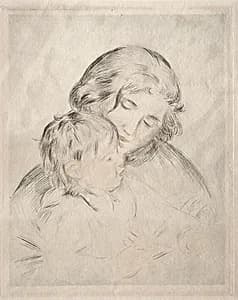 Mother and Child by Pierre-Auguste Renoir (French, 1841–1919)