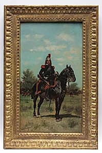 Mounted Dragoon Officer by Édouard Detaille (French, 1848–1912)