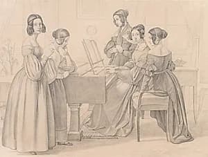 Musicale at the Prellers' by Friedrich Preller (German, 1804–1878)