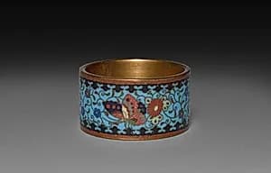 Napkin Ring with Butterflies by Unknown Artist