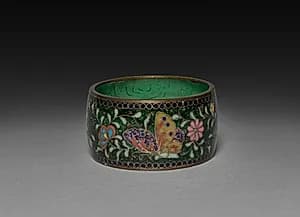 Napkin Ring with Butterflies by Unknown Artist