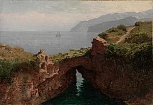 Natural Bridge, Sorrento by William Stanley Haseltine (American, 1835–1900)