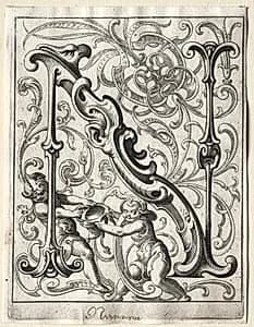 New ABC Booklet:  N by Lucas Kilian (German, 1579–1637)
