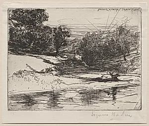 Newcastle in Emlyn by Francis Seymour Haden (British, 1818–1910)