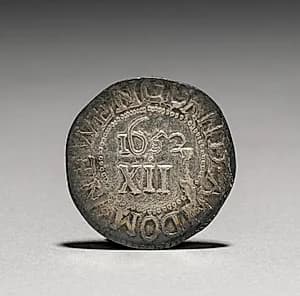 Oak Tree Shilling (reverse) by John Hull (American, 1624–1683)